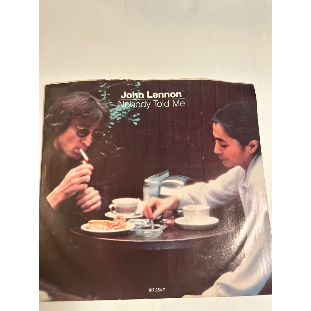 John Lennon Nobody Told Me 7" Vinyl 45 RPM Single Yoko Ono Polydor 1983 Good